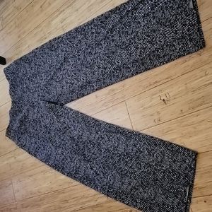 J. Jill Black and White Patterned Trousers